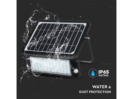 SKU 8550 VT-787-10 V-TAC Faro LED Solare 10W con Sensore PIR e Crepuscolare 4000K