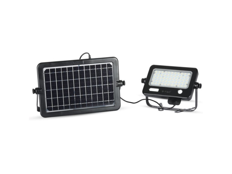 SKU 8674 VT-788-10 V-TAC Faro LED Solare 10W con Sensore PIR Nero 4000K