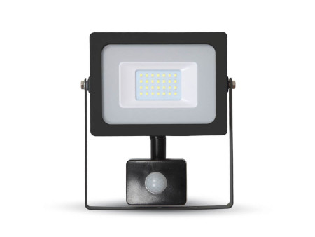 SKU 5801 VT-4922 V-TAC Faro LED SMD 20W con Sensore PIR Nero 3000K IP44