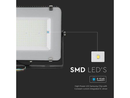 SKU 21772 VT-156-B V-TAC PRO Faro LED SMD Chip Samsung 150W 115LM/W Nero 4000K