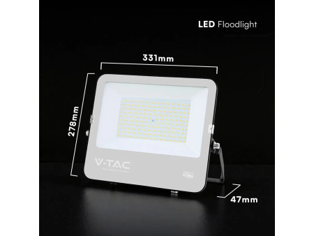 SKU 232026 VT-44153 V-TAC PRO Faro LED SMD Chip CREE 150W 135LM/W Slim Cavo 1m Nero 6500K IP65