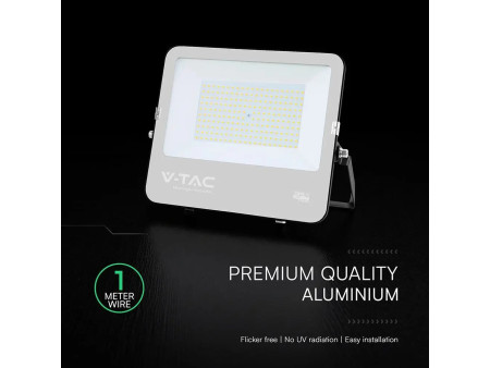 SKU 232026 VT-44153 V-TAC PRO Faro LED SMD Chip CREE 150W 135LM/W Slim Cavo 1m Nero 6500K IP65