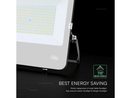 SKU 232026 VT-44153 V-TAC PRO Faro LED SMD Chip CREE 150W 135LM/W Slim Cavo 1m Nero 6500K IP65