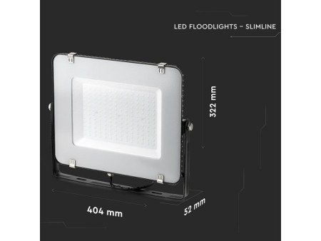 SKU 476 VT-150-B V-TAC PRO Faro LED SMD Chip Samsung 150W Nero 4000K IP65
