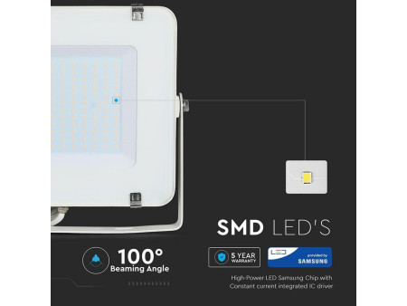 SKU 479 VT-150-W V-TAC PRO Faro LED SMD Chip Samsung 150W Bianco 4000K IP65