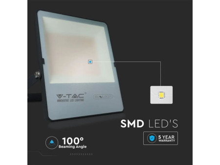 SKU 6705 VT-49151 V-TAC Faro LED SMD 150W 160LM/W Nero 6400K IP65