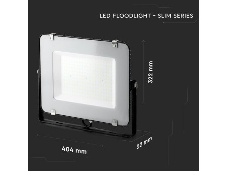 SKU 773 VT-156-B V-TAC PRO Faro LED SMD Chip Samsung 150W 120LM/W Nero 6400K IP65