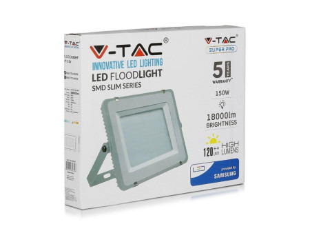 SKU 776 VT-156-G V-TAC PRO Faro LED SMD Chip Samsung 150W 120LM/W Grigio 4000K IP65