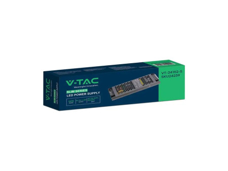 SKU 24239 VT-24152-S V-TAC Alimentatore LED Slim in Metallo 150W 24V 6.25A con 1 Uscita209x63x25mm IP20
