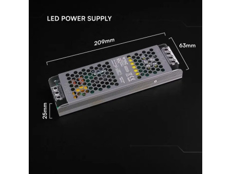 SKU 24239 VT-24152-S V-TAC Alimentatore LED Slim in Metallo 150W 24V 6.25A con 1 Uscita209x63x25mm IP20