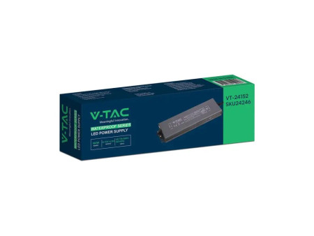SKU 24246 VT-24152 V-TAC Alimentatore LED in Metallo 150W 24V 6.25A con 1 Uscita 224x65x25mm IP67