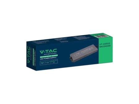 SKU 24248 VT-24302 V-TAC Alimentatore LED in Metallo 300W 24V 12.5A con 1 Uscita 244x80x29mm IP67