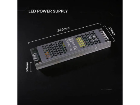 SKU 24260 VT-13250-S V-TAC Alimentatore LED Slim in Metallo 250W 12V 20.83A con 1 Uscita 246x63x30mm IP20