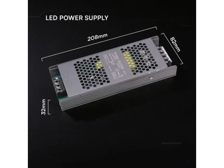 SKU 24261 VT-13360-S V-TAC Alimentatore LED Slim in Metallo 360W 12V 30A con 1 Uscita 208x82x32mm IP20