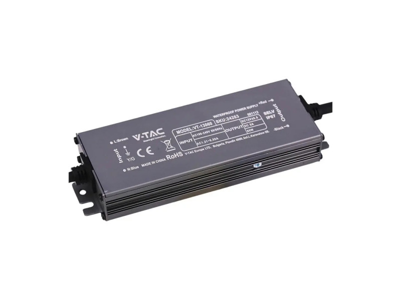 SKU 24263 V-TAC Alimentatore LED in Metallo 60W 12V 5A con 1 Uscita 159x50x25mm IP67