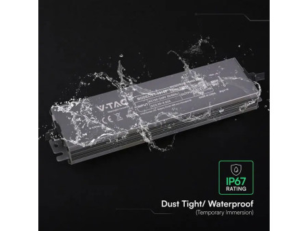 SKU 24264 VT-13100 V-TAC Alimentatore LED in Metallo 100W 12V 8.3A con 1 Uscita 219x50x25mm IP67