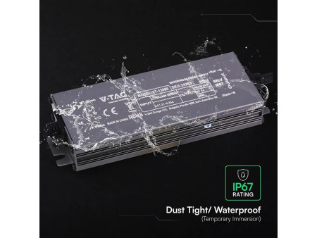 SKU 24263 V-TAC Alimentatore LED in Metallo 60W 12V 5A con 1 Uscita 159x50x25mm IP67