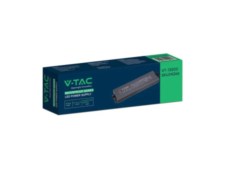 SKU 24266 VT-13200 V-TAC Alimentatore LED in Metallo 200W 12V 16.5A con 1 Uscita 244x65x25mm IP67