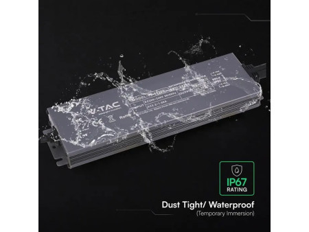SKU 24266 VT-13200 V-TAC Alimentatore LED in Metallo 200W 12V 16.5A con 1 Uscita 244x65x25mm IP67