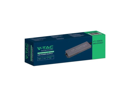SKU 24267 VT-13300 V-TAC Alimentatore LED in Metallo 300W 12V 25A con 1 Uscita 244x80x29mm IP67