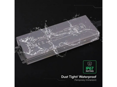 SKU 24267 VT-13300 V-TAC Alimentatore LED in Metallo 300W 12V 25A con 1 Uscita 244x80x29mm IP67