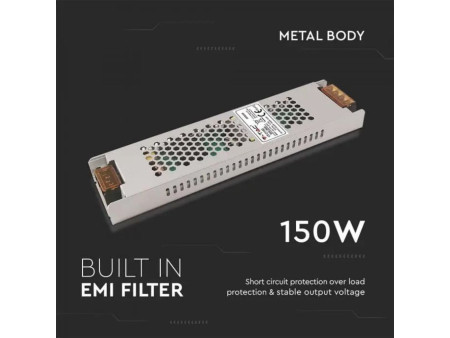 SKU 2689 VT-21153 V-TAC Alimentatore Slim in Metallo 150W 24V 6.25A IP20