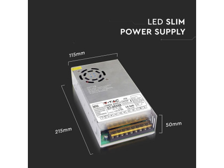 SKU 3057 VT-20350 V-TAC Alimentatore in Metallo 350W 12V 30A IP20