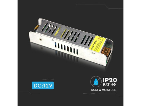 SKU 3228 VT-20026 V-TAC Alimentatore Slim in Metallo 25W 12V 2.1A con 1 Uscita 140x33x27mm IP20