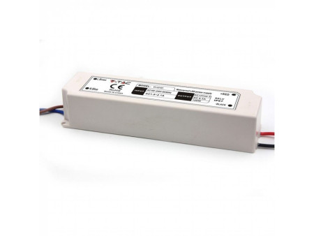 SKU 3236 VT-22101 V-TAC Alimentatore in Plastica 100W 12V 8.5A con 1 Uscita e Cavi a Saldare Colore Bianco 192x52x37mm IP65