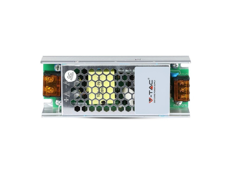 SKU 3247 VT-20077 V-TAC Alimentatore Slim in Metallo 75W 12V 6A con 1 Uscita 130x50x31mm IP20