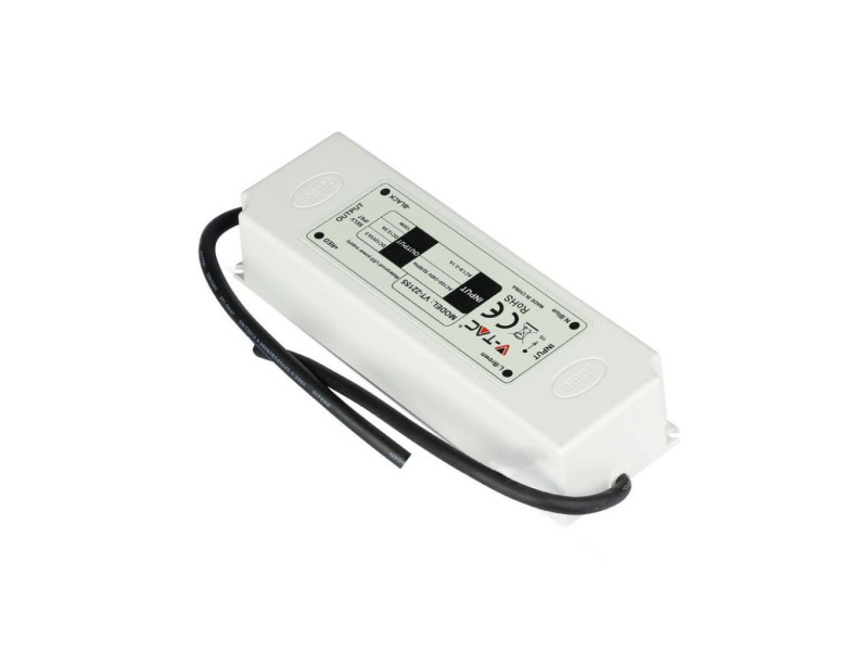 SKU 3250 VT-22155 V-TAC Alimentatore in Plastica 150W 12V 12.5A con 1 Uscita e Cavi a Saldare Colore Bianco 192x62x38mm IP67