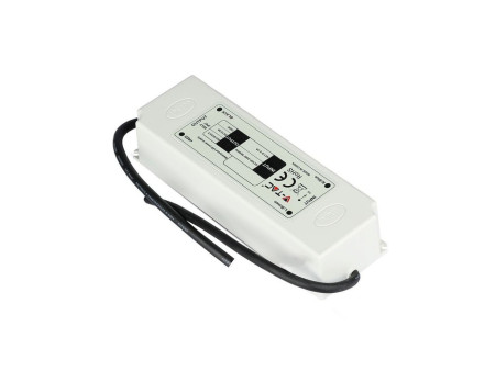 SKU 3251 VT-22105 V-TAC Alimentatore in Plastica 100W 12V 8A con 1 Uscita e Cavi a Saldare Colore Bianco 166x43x33mm IP67