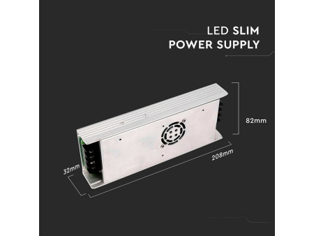 SKU 3259 VT-20352 V-TAC Alimentatore in Metallo 350W 12V 30A con 2 Uscite IP20