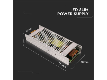 SKU 3273 VT-22250 V-TAC Alimentatore Slim in Metallo 250W 24V 10A con 2 Uscite 225x60x30mm IP20