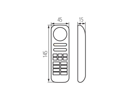 SKU 22134 KANLUX Telecomando per LED STRIP CTRL 12/24V RGBW CCT REMOTE N 8 RGBW/CCT-W