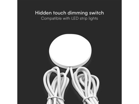 SKU 23465 VT-2412 V-TAC Interruttore Touch Dimmer a Sfioramento per Strip LED Monocolore 1 Canale 12-24V 6A