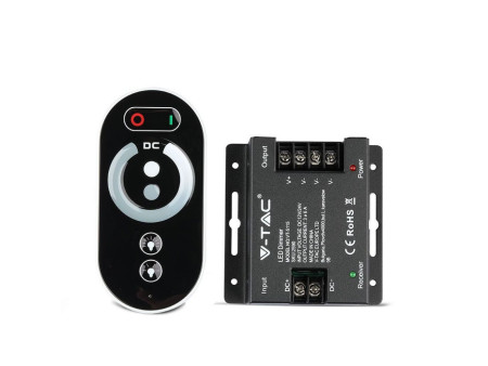 SKU 2590 VT-5115 V-TAC Controller Dimmer Wireless RF 2.4GHz per Strip LED Monocolore 1 canale 12V/24V 6A Telecomando Touch 7
