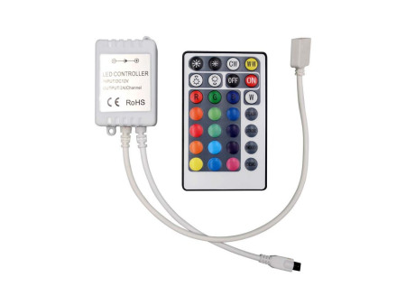 SKU 2899 VT-2428 V-TAC Controller Dimmer Infrarossi IR Strip LED RGBCCT 5 Canali 12V/24V 10A Telecomando 28 Tasti
