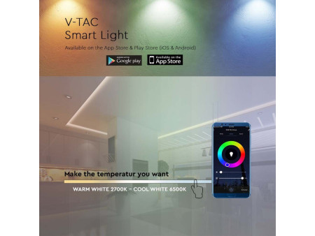SKU 2902 VT-2427 V-TAC Controller Dimmer Smart WiFi /Infrarossi IR Strip LED CCT 2 Canali 12V/24V 6A Telecomando 12 Tasti