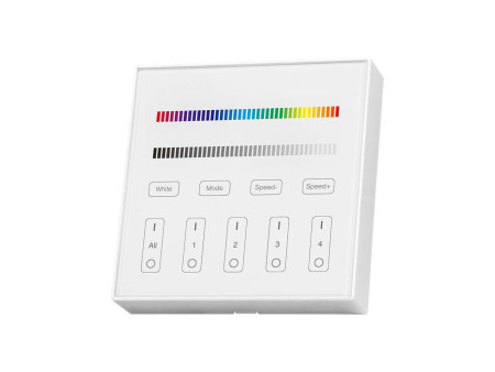 SKU 2917 VT-2437 V-TAC Pannello di Controllo Wireless RF 2.4 GHz Dimmer Touch da Parete per Strip LED RGB RGBW 4 Zone