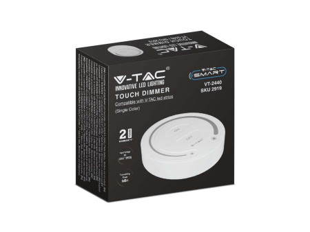 SKU 2919 VT-2440 V-TAC Telecomando Interruttore Touch RF 2.4GHz per Controller Strip LED Monocolore 1 Zona Colore Bianco