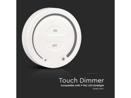 SKU 2919 VT-2440 V-TAC Telecomando Interruttore Touch RF 2.4GHz per Controller Strip LED Monocolore 1 Zona Colore Bianco