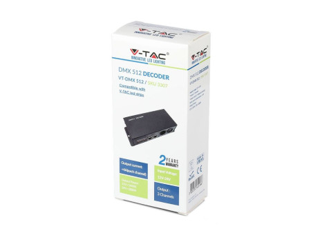 SKU 3307 VT-DMX 512 V-TAC Controller per Strip LED DMX512 (Max 360W)