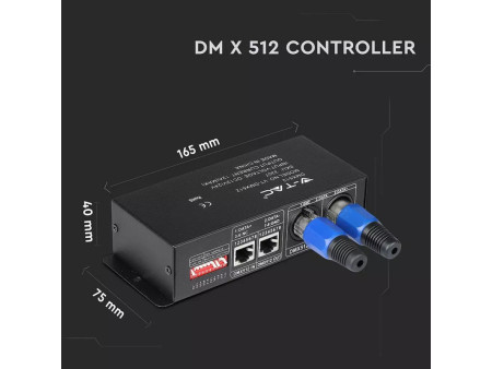 SKU 3307 VT-DMX 512 V-TAC Controller per Strip LED DMX512 (Max 360W)