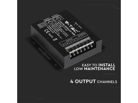 SKU 3338 VT-2424 V-TAC Controller Dimmer Wireless RF 2.4GHz Strip LED RGBW 4 Canali 12V/24V 24A Sync RJ45 Telecomando 24 Tasti