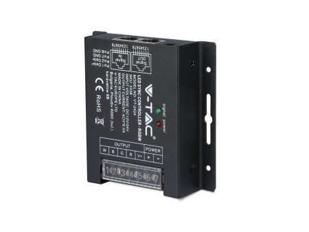 SKU 3338 VT-2424 V-TAC Controller Dimmer Wireless RF 2.4GHz Strip LED RGBW 4 Canali 12V/24V 24A Sync RJ45 Telecomando 24 Tasti