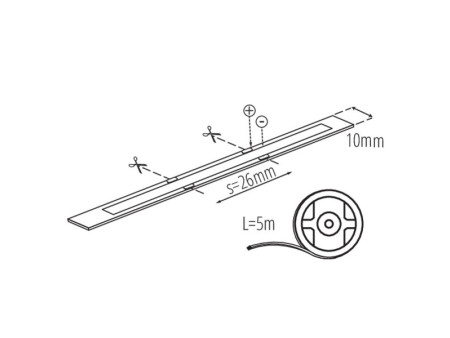 SKU 38438 KANLUX Striscia led LCOB 14W/M - CCT 2700-6500 - 280lm 0,5m - 5mt - IP65 - 24V