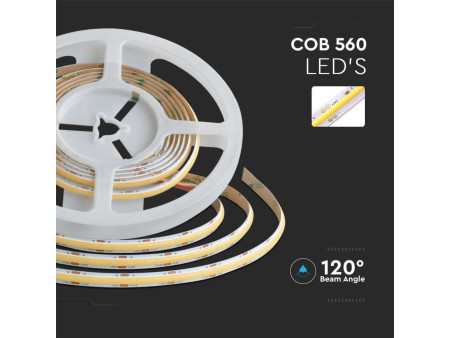SKU 10555 V-TAC Strip LED SMD2835 18W/m Bobina 5m 560 LED/m 24V Doppio PCB CCT 8mm