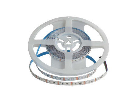 SKU 10556 VT-3535-120 V-TAC Strip LED SMD3535 12W/m Bobina 5m 120 LED/m 24V Doppio PCB RGB 8mm