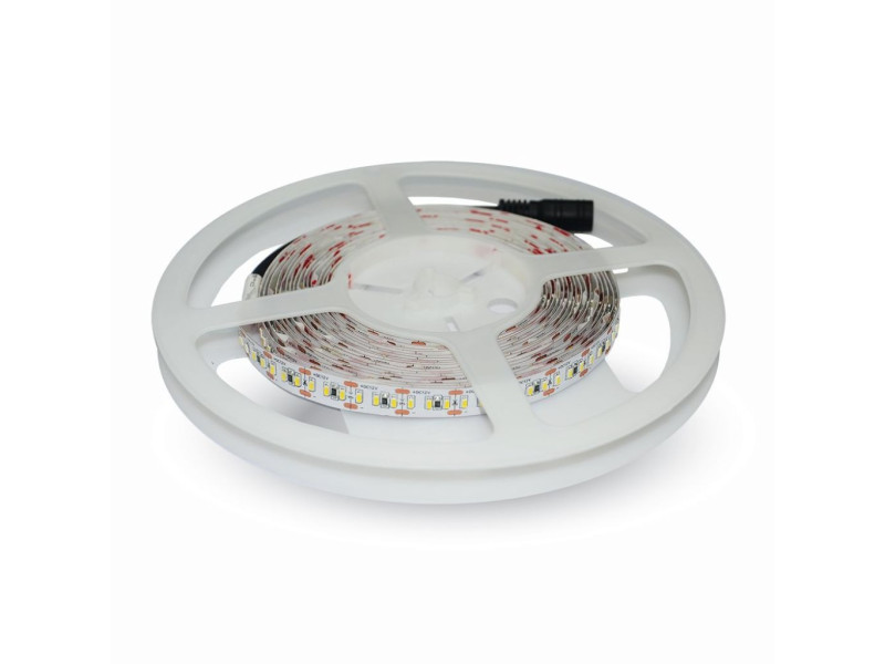 SKU 2002 VT-3528 120-IP20 V-TAC Strip LED SMD3528 7,2W/m Bobina 5m 120 LED/m 12V 6400K 8mm